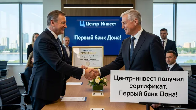 Центр-инвест получил сертификат. Первый банк Дона!